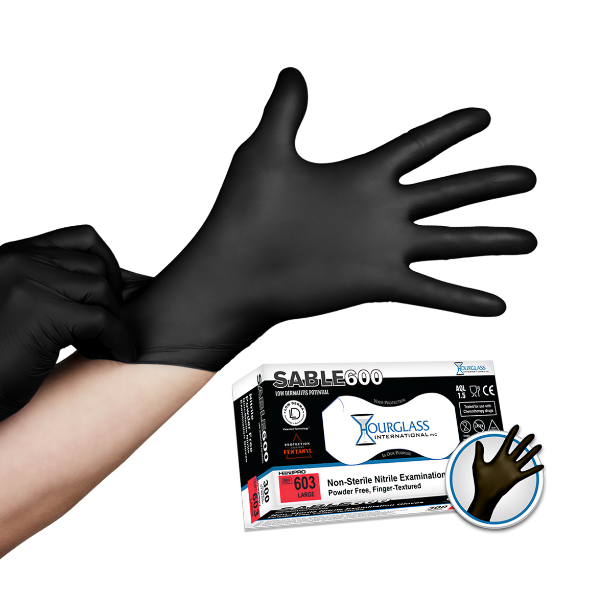 Bulk Black Nitrile Gloves