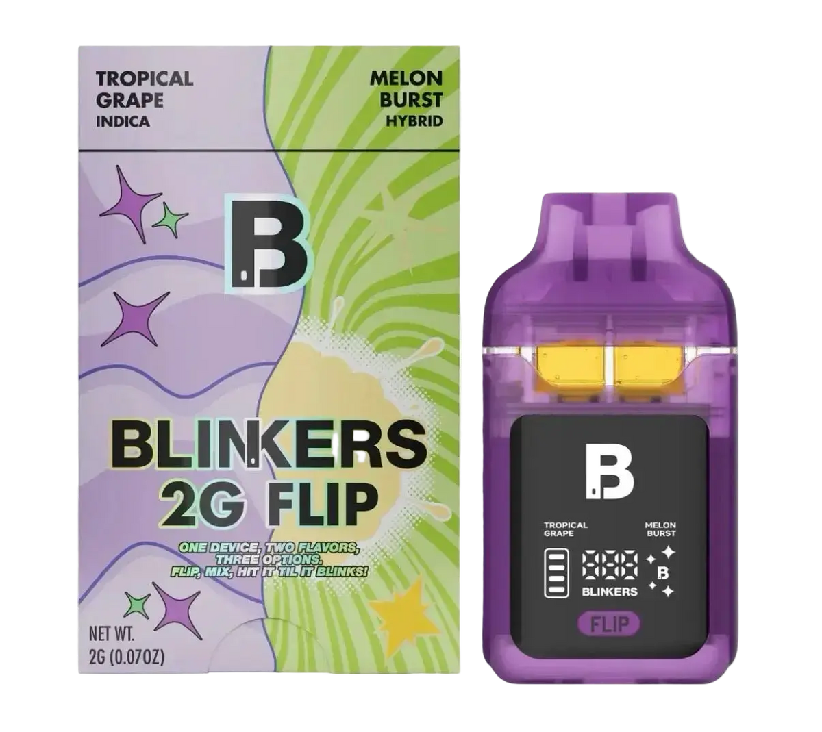 2G Blinkers Flip THCA Disposable Dual Chamber