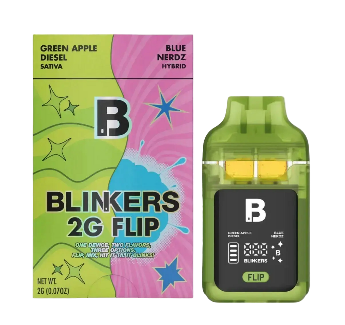 2G Blinkers Flip THCA Disposable Dual Chamber