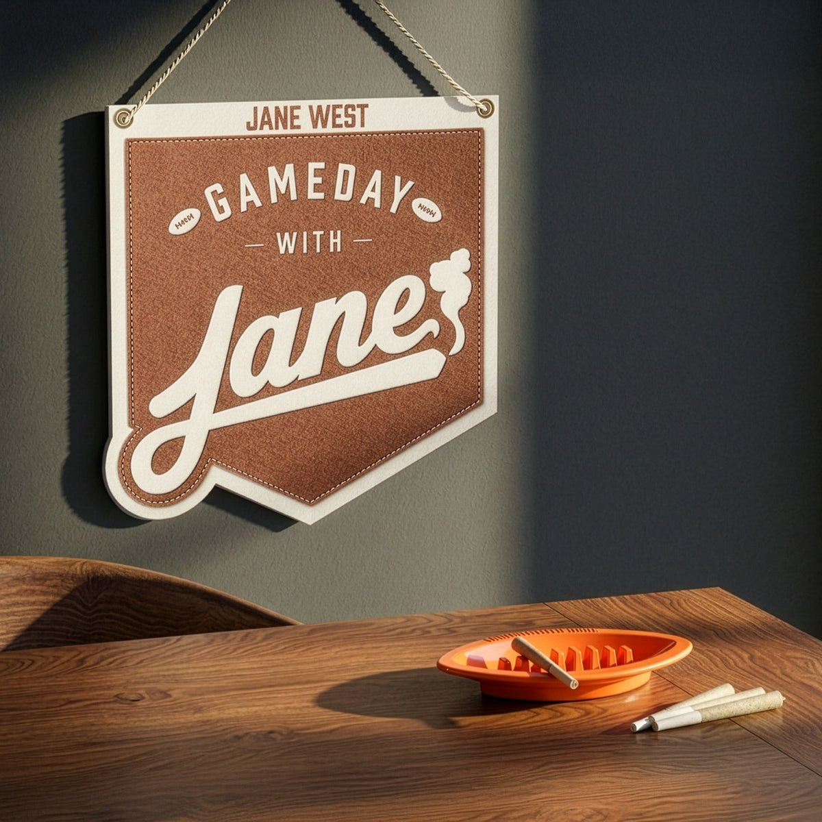 Gameday With Jane Football Melamine Ashtray