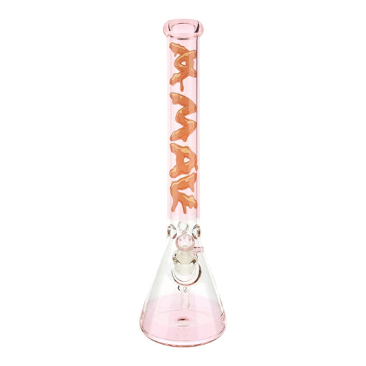 Transparent Pink bubblegum Vibes 18" Full Color Beaker Bong