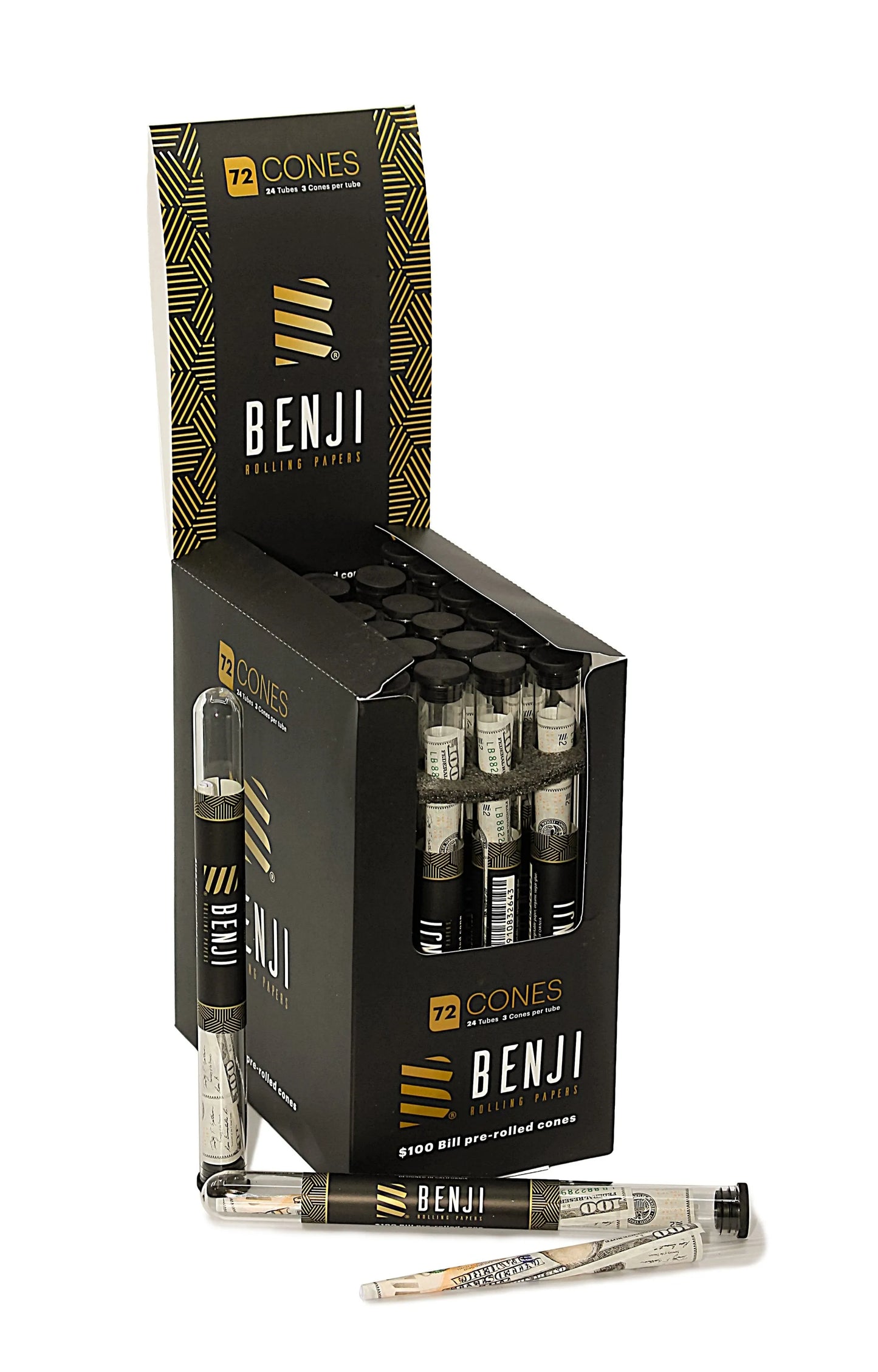 Benji $100 Bill Print Pre-Rolled Cones