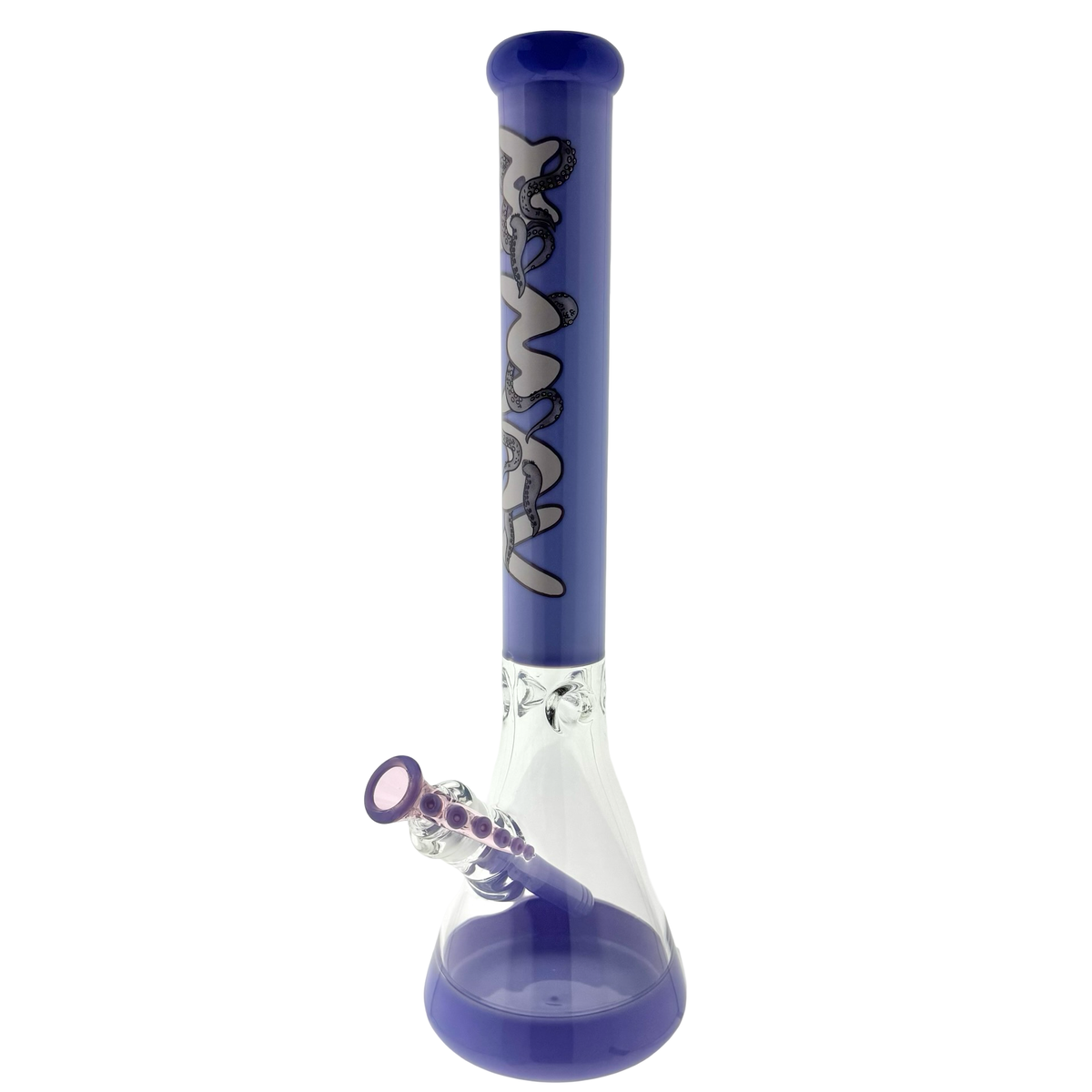 MAV Glass 18" Purple Octobong Octopus Beaker Bong