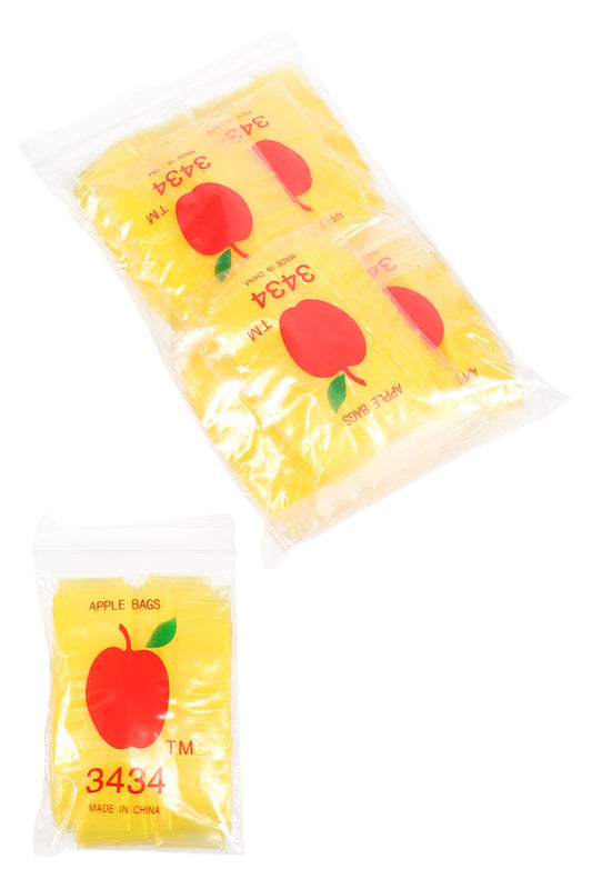 Apple Bags Mini Zip Baggies – 3/4″ × 3/4″ – 1000 Pack