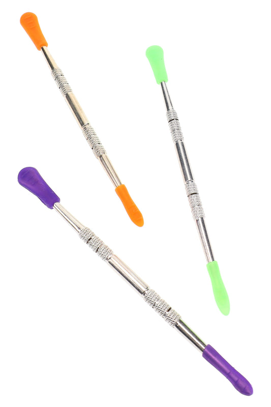 Metal Dab Tool with Silicone Tips “Soft Scoop” – Assorted Colors