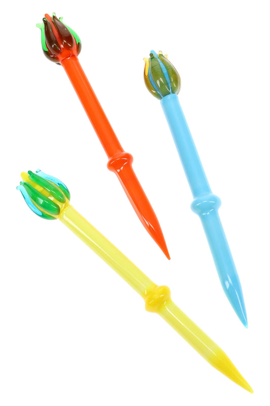 Torch-Flame Glass Dab Tool – 6″ - Assorted Colors
