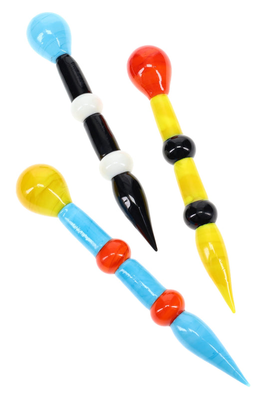 Chunky Multicolor Glass Dab Tool – 5.5″ - Assorted Colors