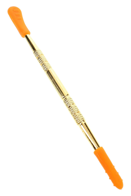 Gold Metal Dab Tool with Silicone Tips – 4½″ – Assorted Colors