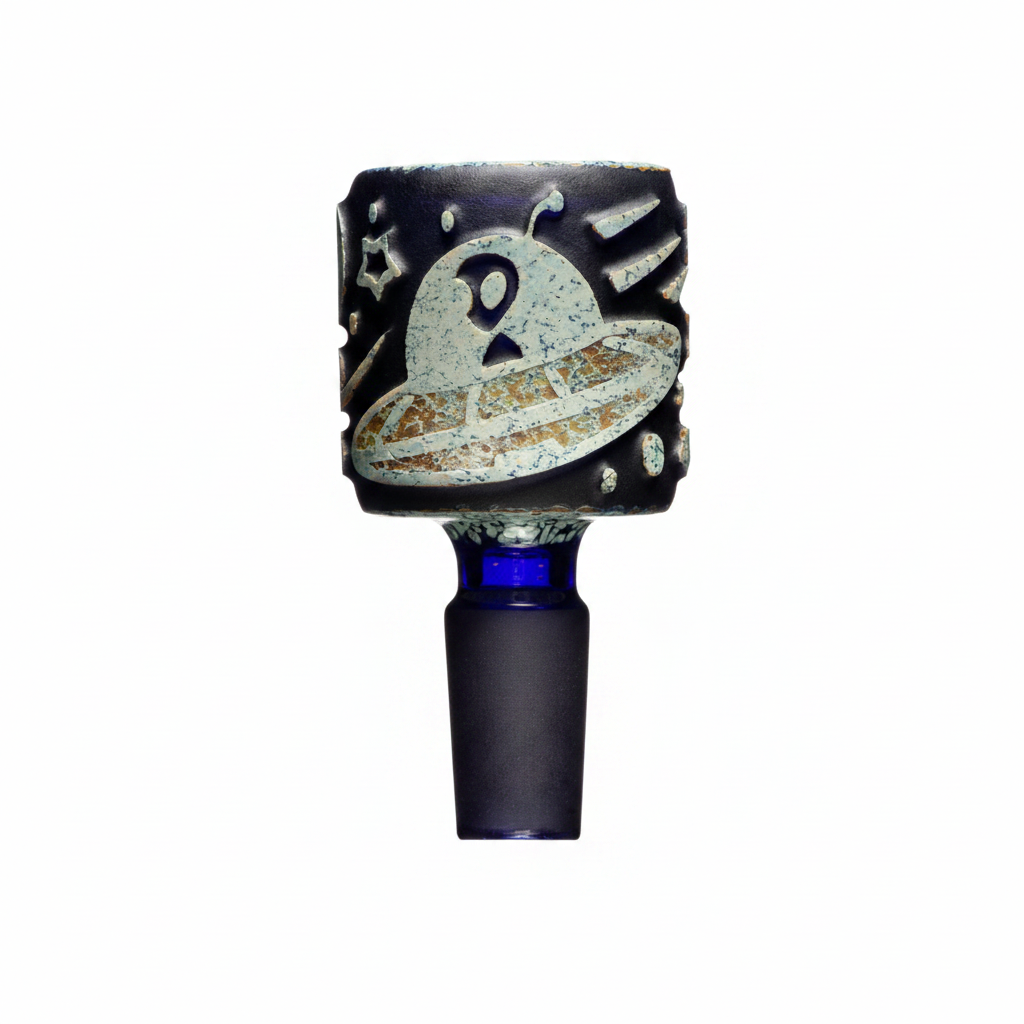 Space Odyssey Blue and Silver Frit Bowl