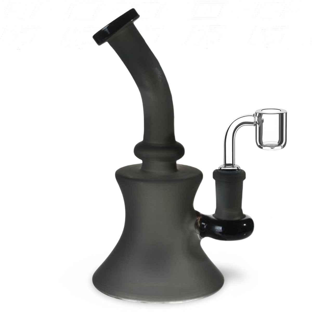 The Weed Box 6.5" Hourglass Dab Rig - Matte Gray