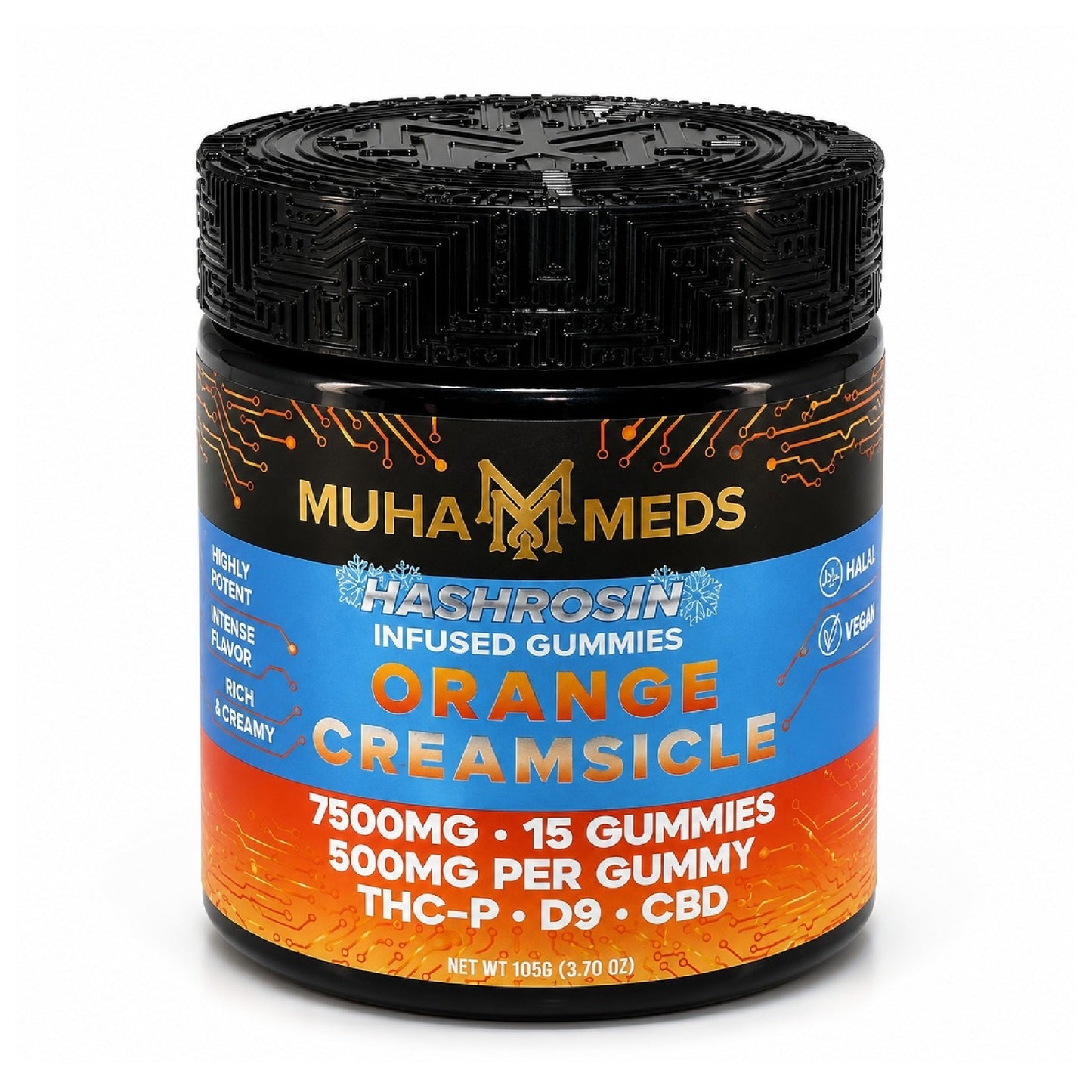 Muha Meds Hash Rosin Infused Gummies - 7500mg