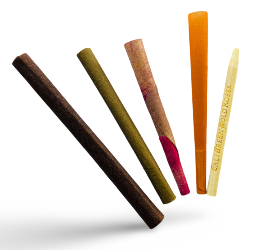 CaliGreenGold King Size Organic Sampler 4-Pack - Natural Cones & Rolls