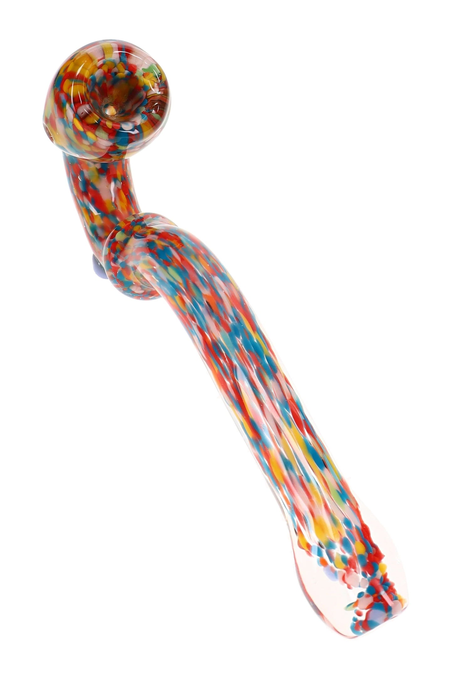 Confetti Frit Sherlock Glass Pipe “Party Sleuth” – 7″ – Assorted Colors