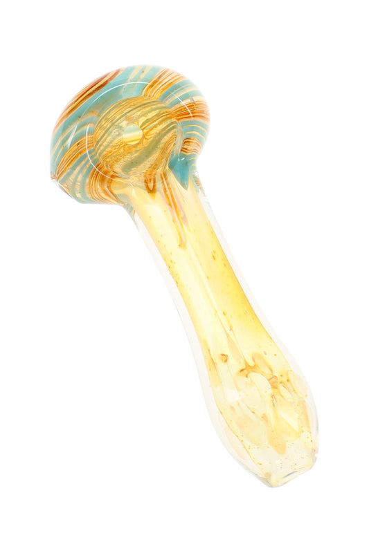 Color-Changing Striped Spoon Pipe “Marble Mini” – 3½″ – Assorted Colors