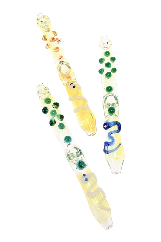 Color-Changing Glass Snake Steamroller “Serpent Slide” – 9″ – Assorted Colors