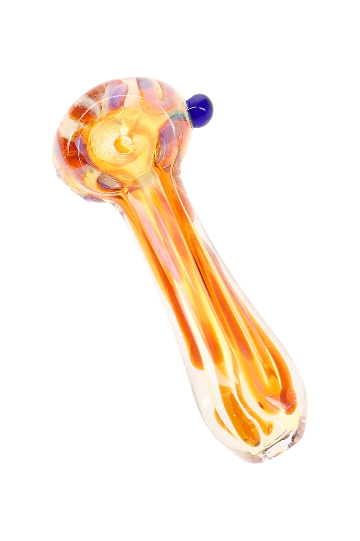 Silver Fumed Squiggle Spoon Pipe “Tiny Twister” – 3½″ – Assorted Colors