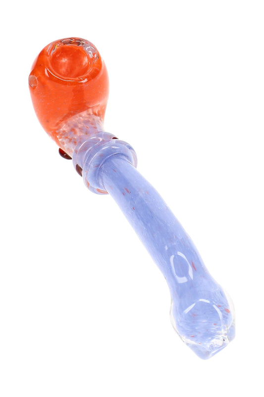 Two-Tone Frit Glass Sherlock Pipe “Color Loop” – 6½″ – Assorted Colors