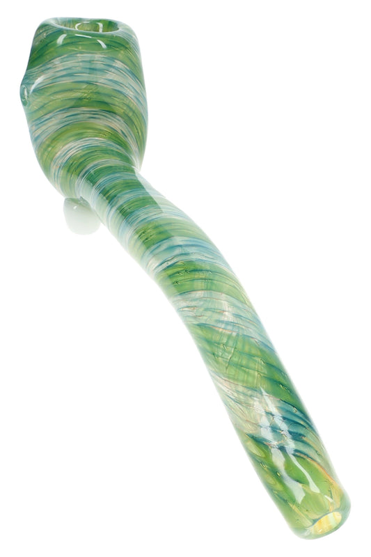 Reverse Swirl Color-Changing Glass Sherlock Pipe “Orbit Twist” – 7½″ – Assorted Colors
