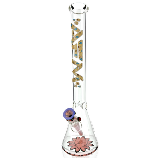 18" AFM Purple Munching Glass Beaker Bong Bundle Set