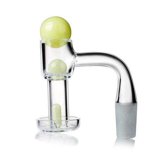 Glass City Pipes Terp Slurper Quartz Banger Kit w/ Pearls & Marble - 14mm Male, 90°