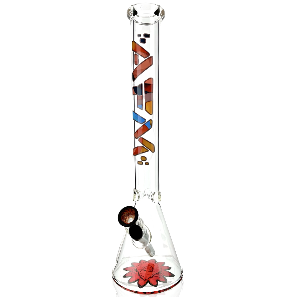 18" AFM Artsy Glass Beaker Bong Bundle Set