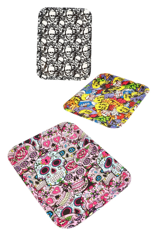 Small Silicone Design Rolling Tray – 8″ × 6″ – Assorted Colors