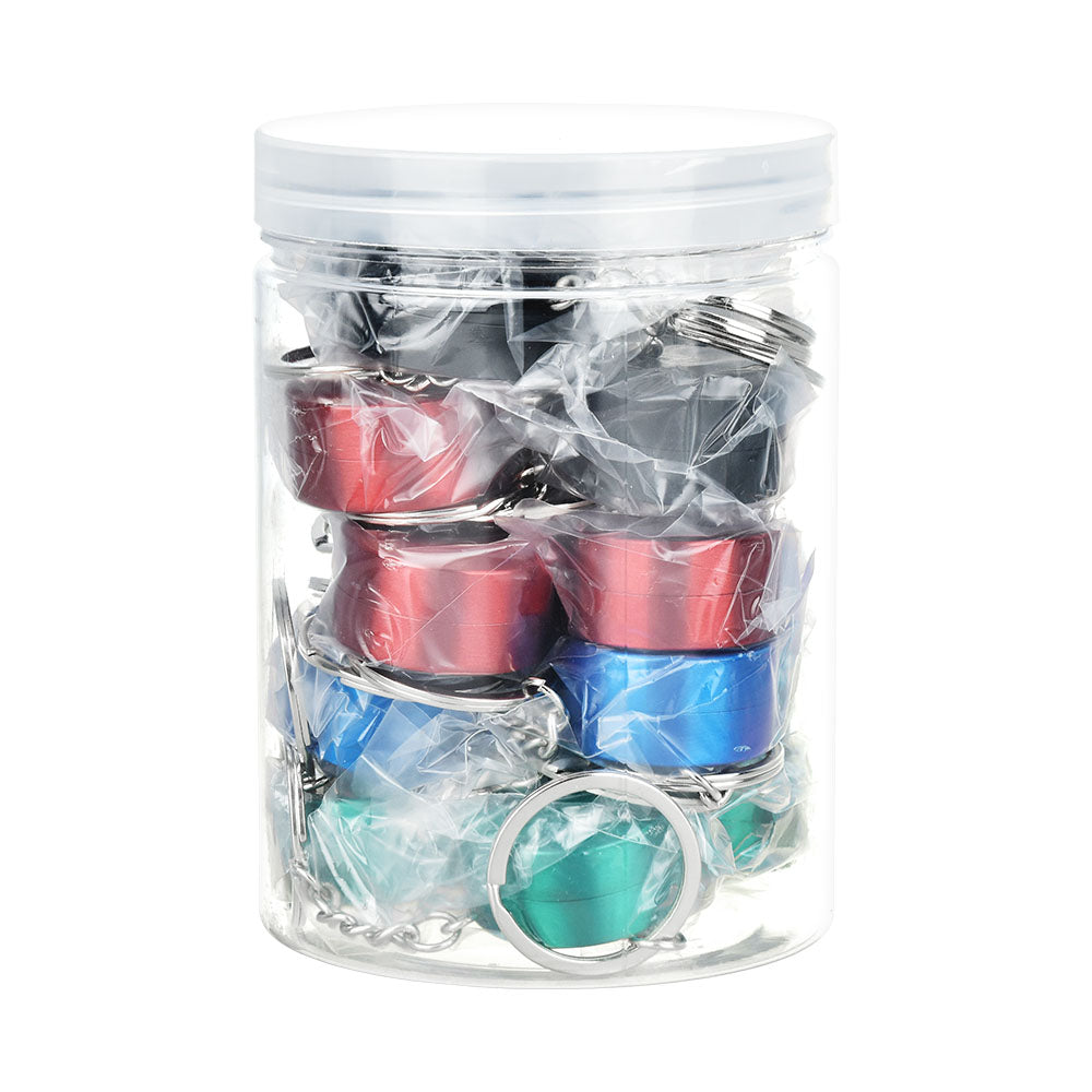 GRAV Keychain Herb Grinder 1.25" - 20PC Jar Assorted Colors