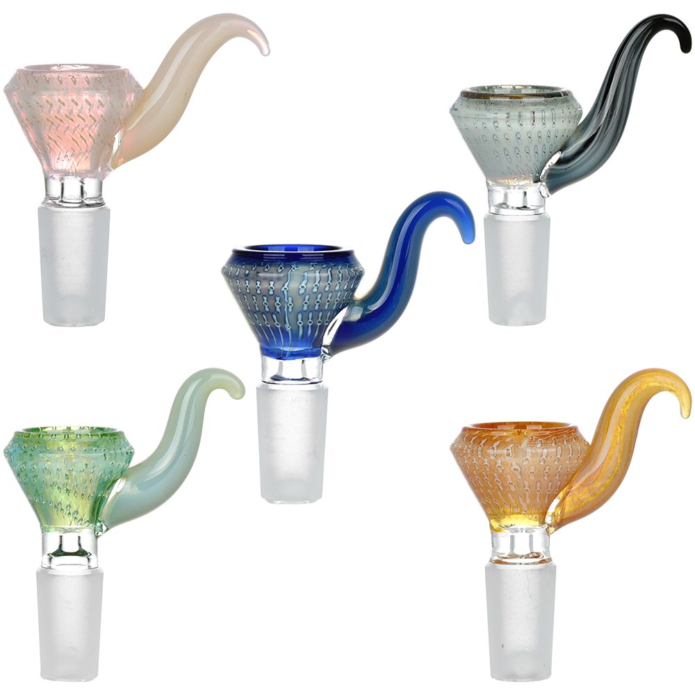 Glass City Pipes Dream Herb Slide 5-Pack - 14mm Male, Colorful Bubble Design