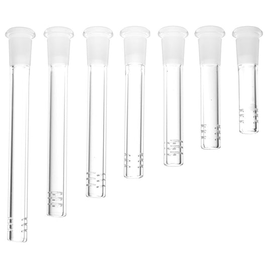 Glass City Pipes Smooth Hit Glass Downstem 14mm with Acrylic Stand - 49CT Variety Pack