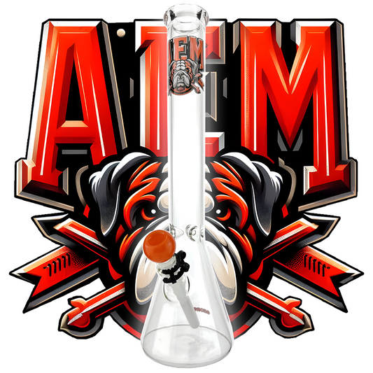 18" Atlanta Collage Ball 5mm Beaker Bong Bundle