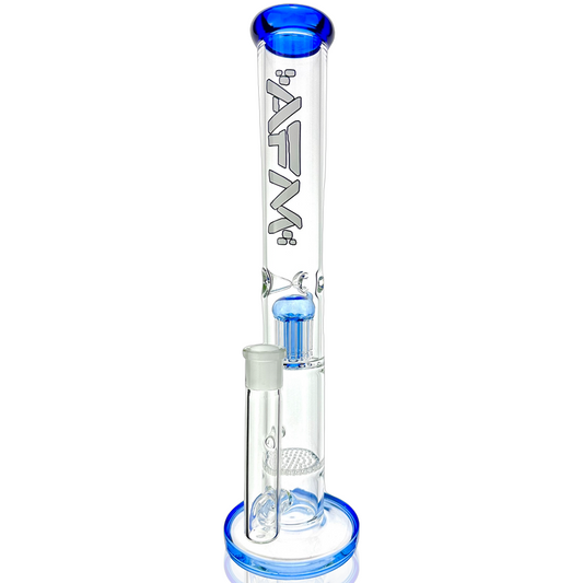 14" AFM Glass Ripper Single Arm Perc Glass Straight Tube Bong