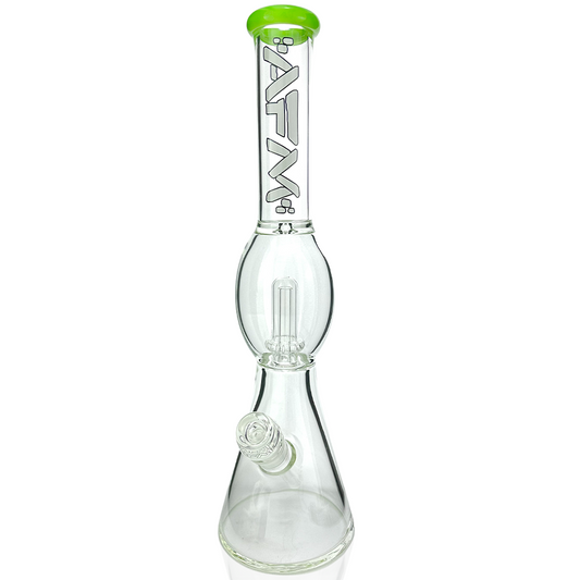 18" AFM Glass Flying Saucer Color Lip Glass Beaker Bong