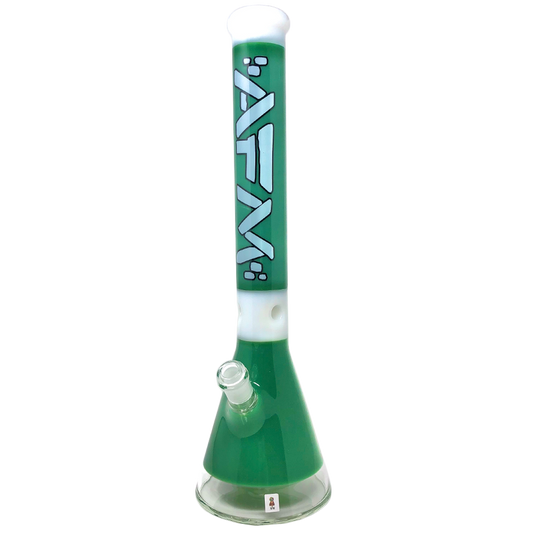 18" AFM Pulsar Color Glass Beaker Bong - Green