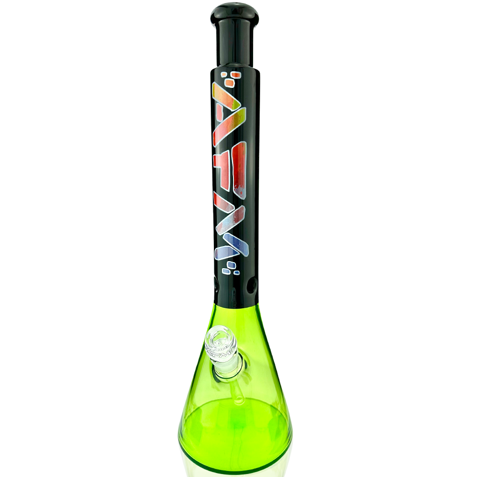 18" AFM Mind Expander Lime Glass Beaker Bong