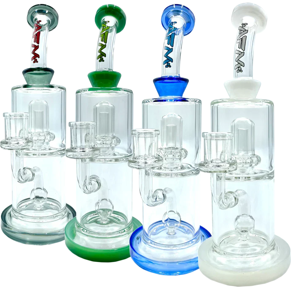 10" AFM Dot Double Perc Glass Dab Rig