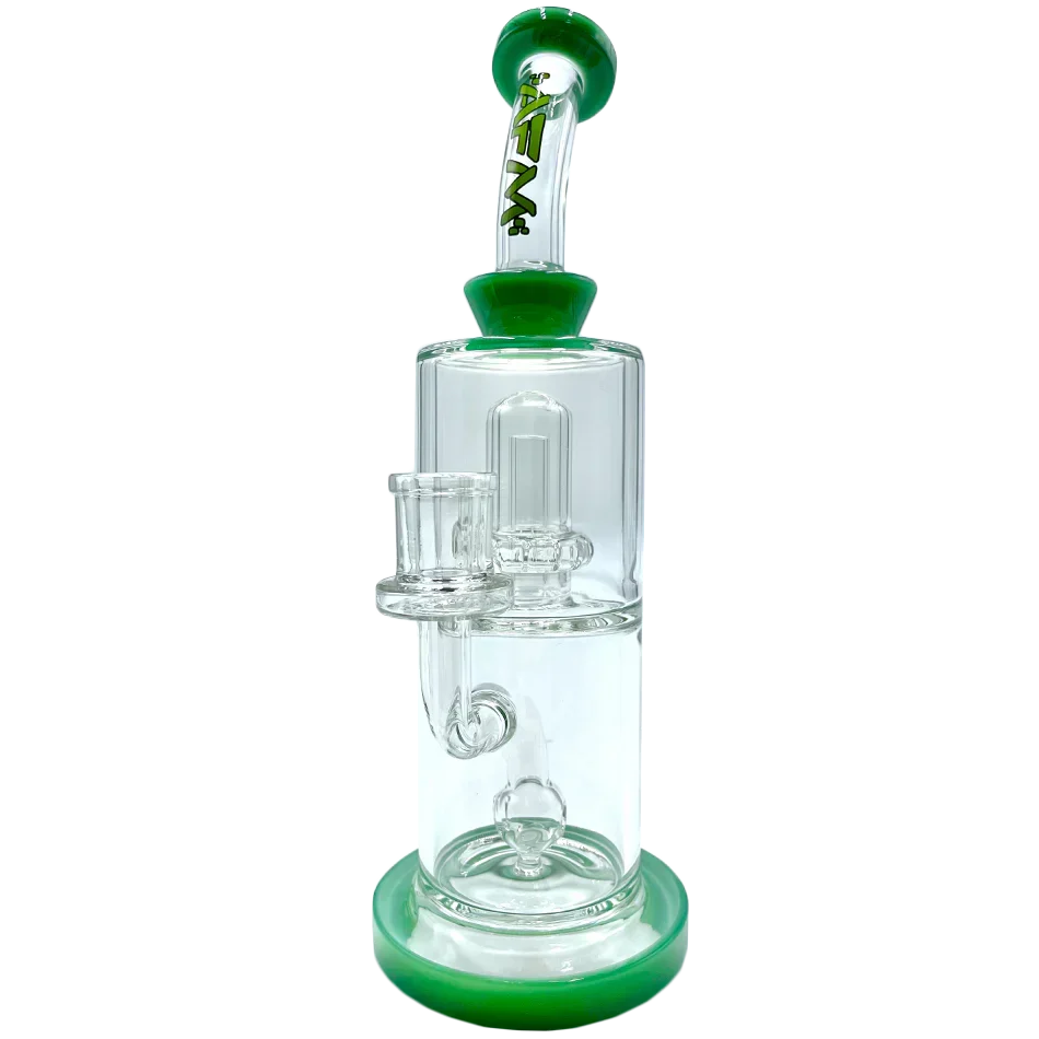 10" AFM Dot Double Perc Glass Dab Rig