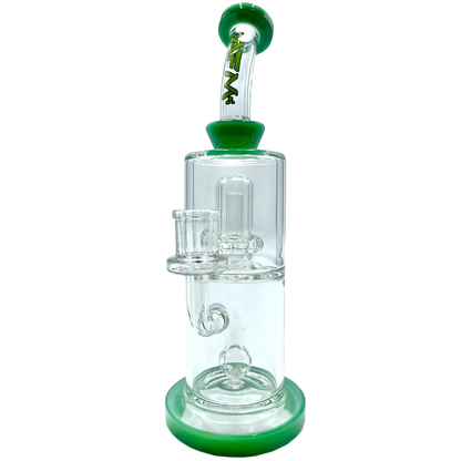 10" AFM Dot Double Perc Glass Dab Rig