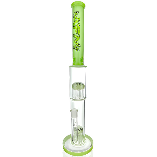 19" AFM Double Hitter Reversal Glass Straight Tube Bong