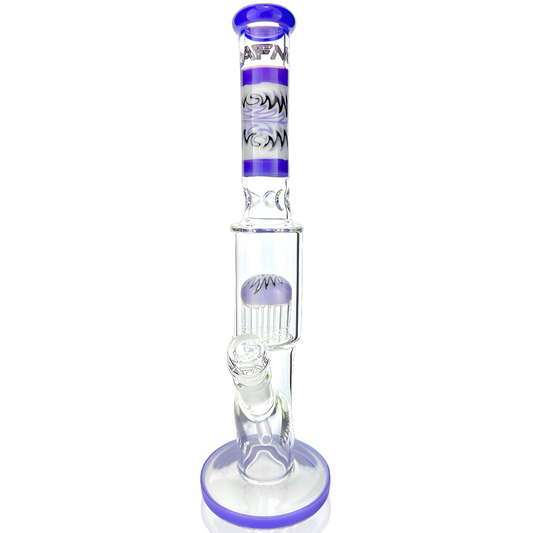 18" AFM Reversal Glass Straight Tube Bong