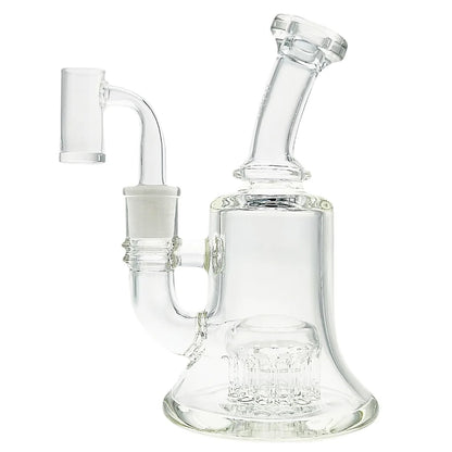 Thick Ass Glass 6.5" Bent Neck Bong w/ 12-Arm Diffuser & Bellow Base - 14MM Female