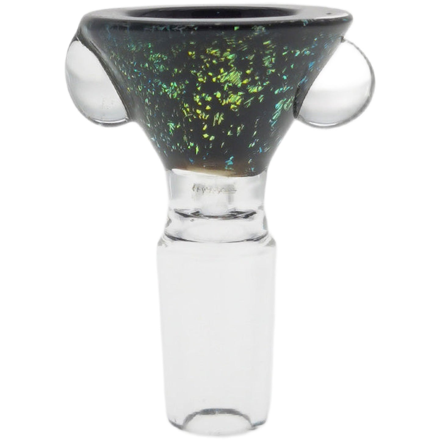 Thick Ass Glass Artistic 14MM Male Single Hole Slide with Multi-Marble Grip