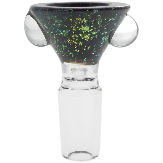 Thick Ass Glass Artistic 14MM Male Single Hole Slide with Multi-Marble Grip