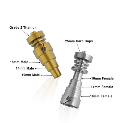 Honeybee Herb Titanium 6-in-1 Dab Nail - Universal Fit & Grade 2
