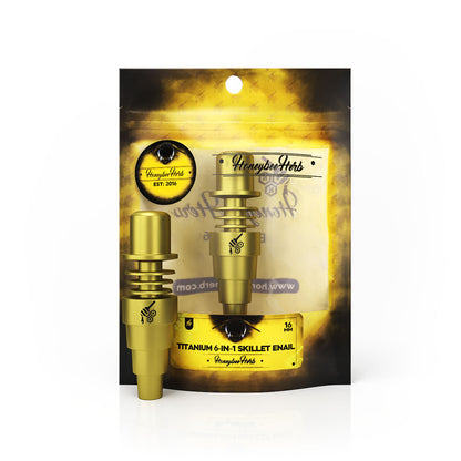 Honeybee Herb Titanium 6-in-1 Skillet Enail Dab Nail - Universal Fit, Grade 2
