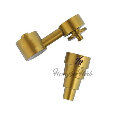 Honeybee Herb Titanium 6-in-1 Universal Sidecar Dab Nail - Grade 2, Carb Cap Compatible