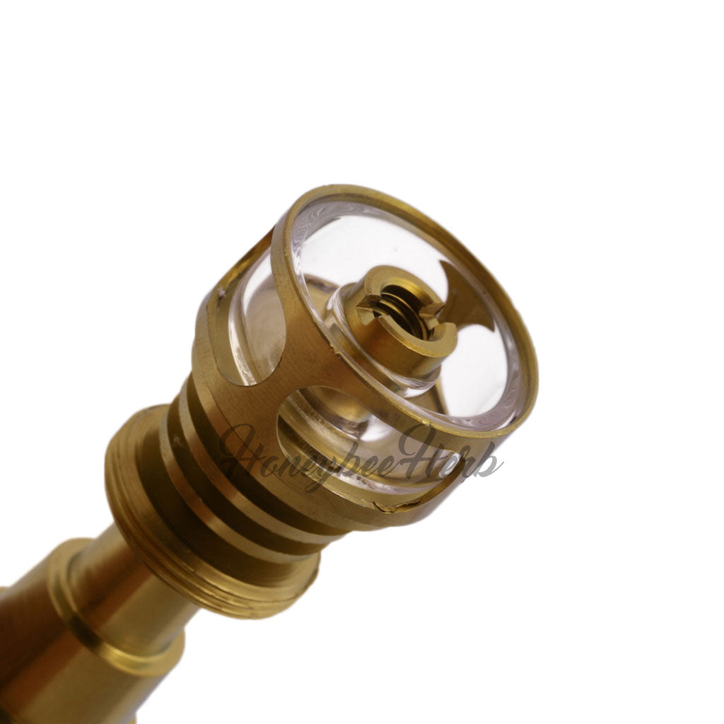 Honeybee Herb Titanium 6-in-1 Cage Hybrid Dab Nail with Quartz Dish