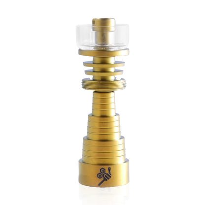 Honeybee Herb Titanium 6-in-1 Hybrid Dab Nail with Quartz Dish