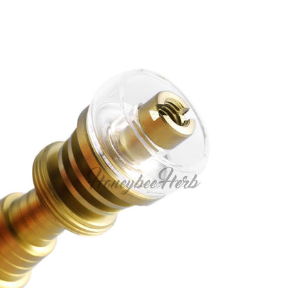 Honeybee Herb Titanium 6-in-1 Hybrid Dab Nail with Quartz Dish