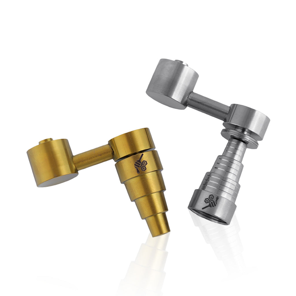 Honeybee Herb Titanium 6-in-1 Universal Sidecar Dab Nail - Grade 2, Carb Cap Compatible