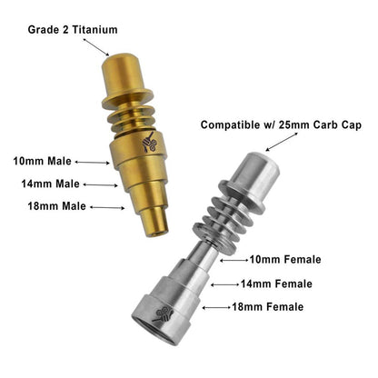 Honeybee Herb Titanium 6-in-1 Skillet Enail Dab Nail - Universal Fit, Grade 2